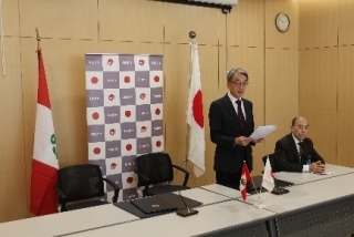 Palabras del Embajador YAMAMOTO durante la ceremonia